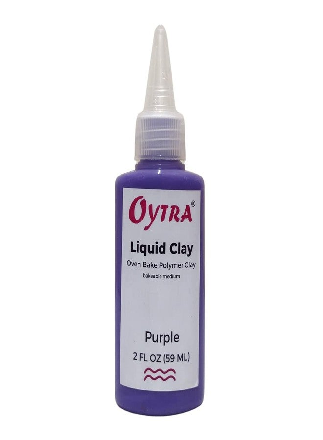 Oytra 60 ml Liquid Polymer Oven Bake Clay for Jewelry Making and Clay Softener and Art Craft DIY (Purple) - Image 1